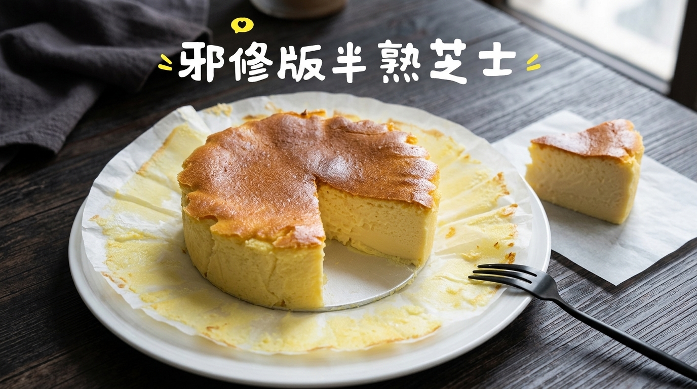 Luftig-cremiger japanischer Hanjuku Cheesecake