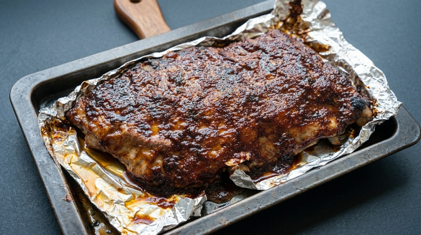 American-Style BBQ-Rippchen mit Maisbrot