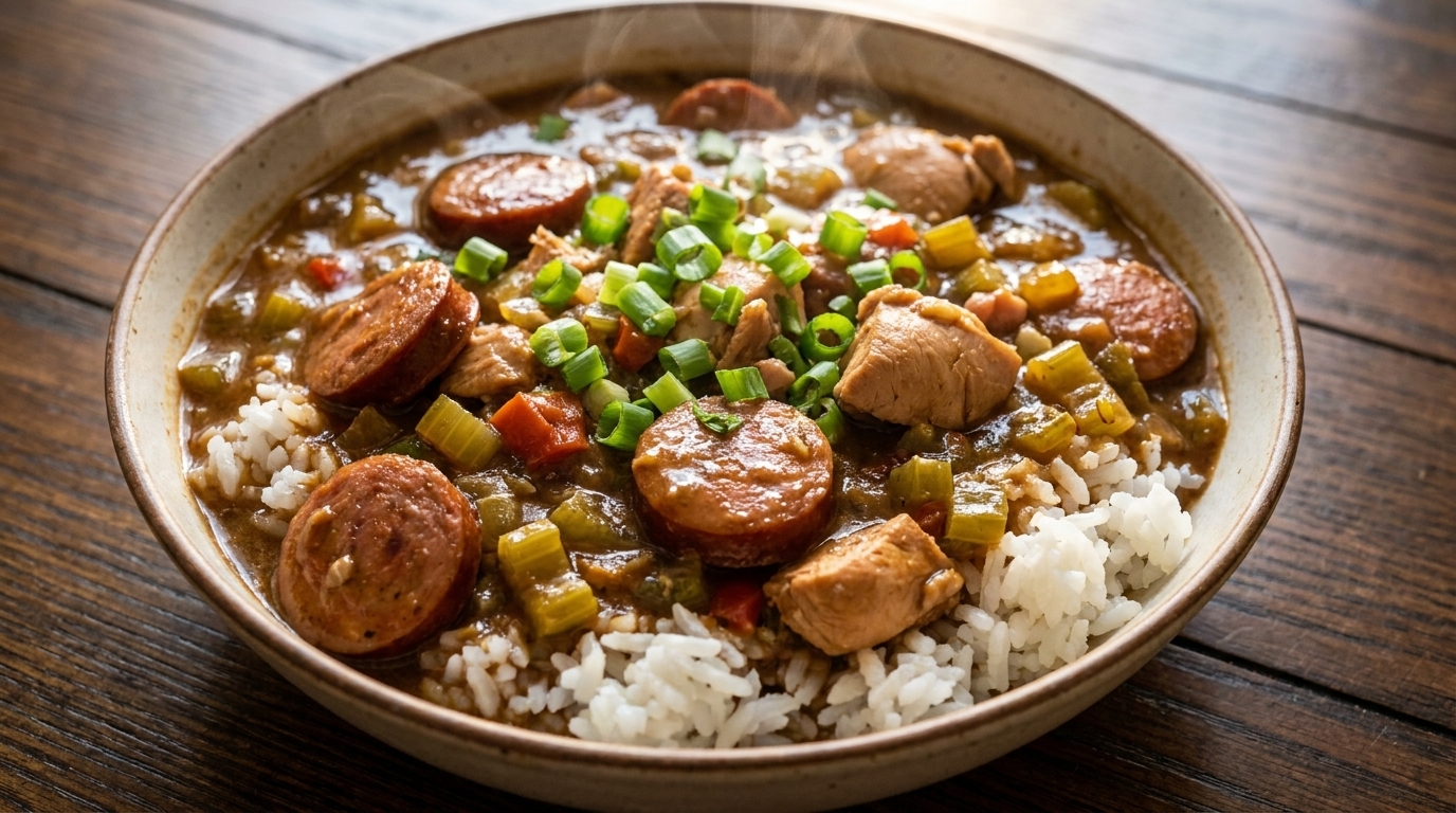Authentisches Louisiana Cajun Gumbo