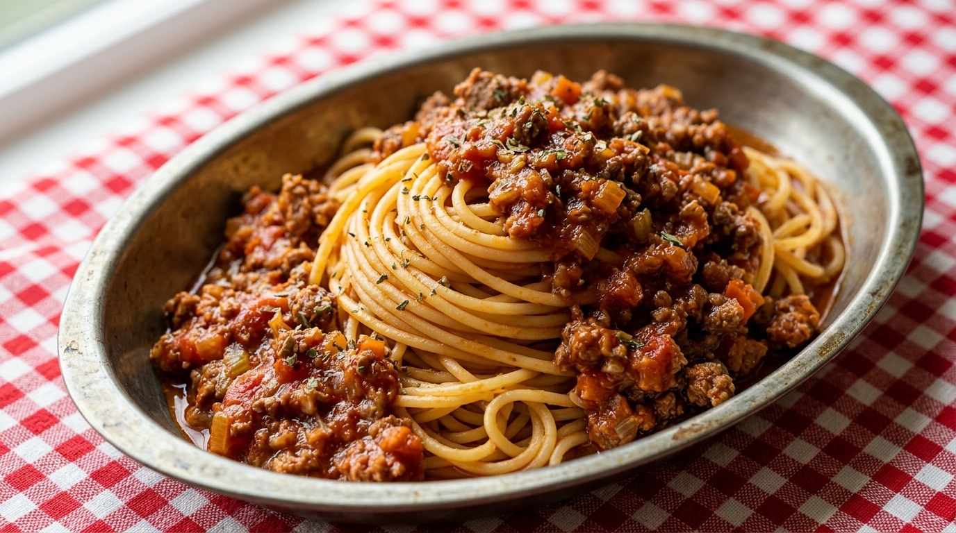 Herzhafte Spaghetti Bolognese auf asiatische Art