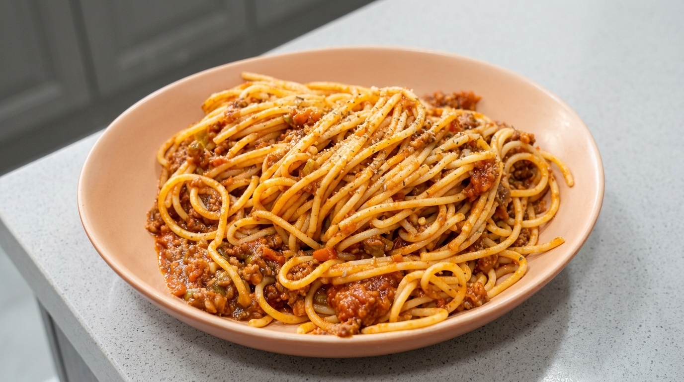 Herzhafte hausgemachte Spaghetti Bolognese (Ragu alla Bolognese)