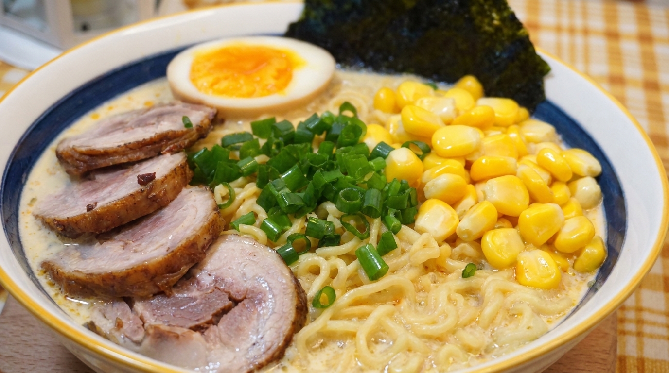 Cremige Tonkotsu Ramen mit hausgemachtem Chashu-Schweinebauch
