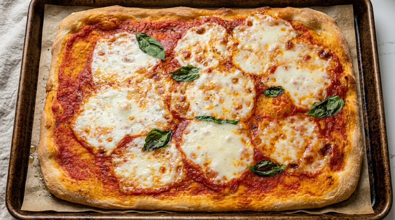 Klassische hausgemachte Pizza Margherita