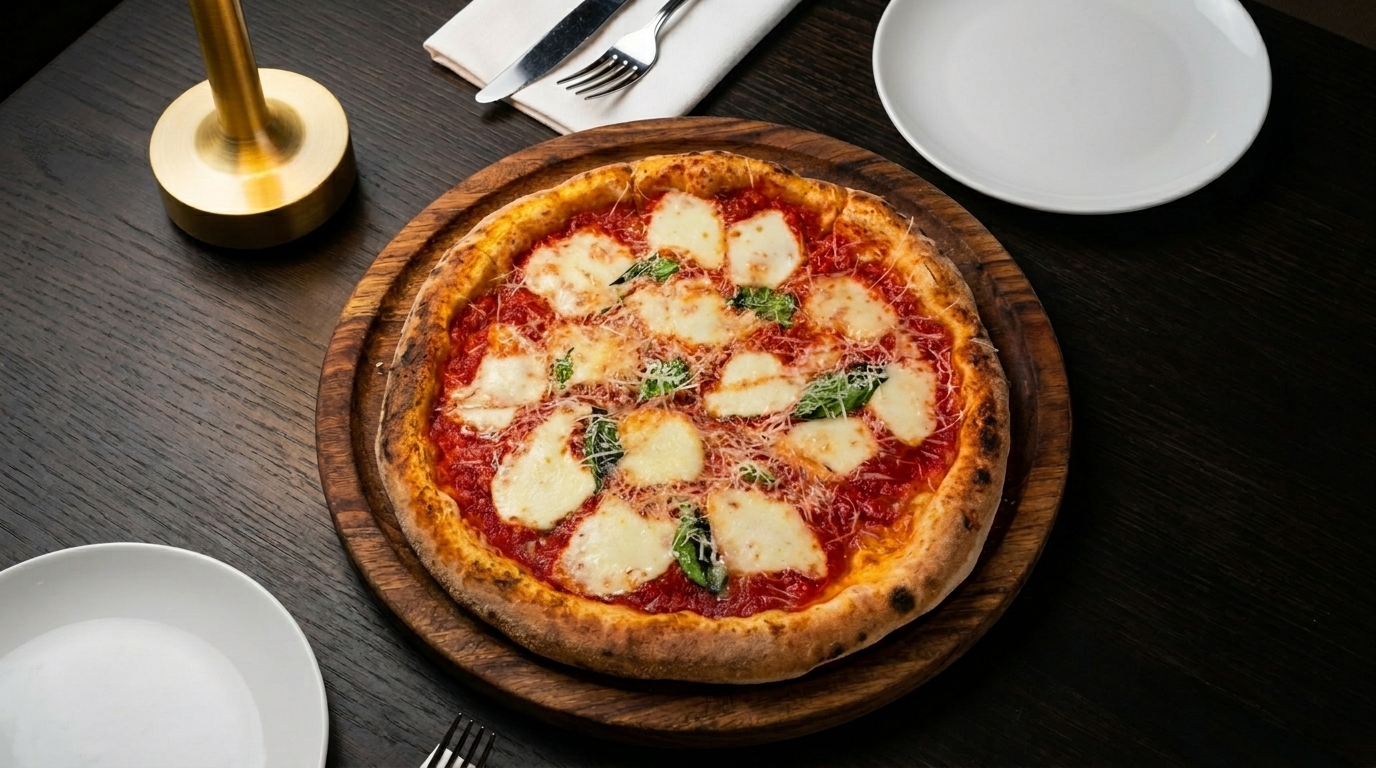 Klassische Pizza Margherita Napoletana