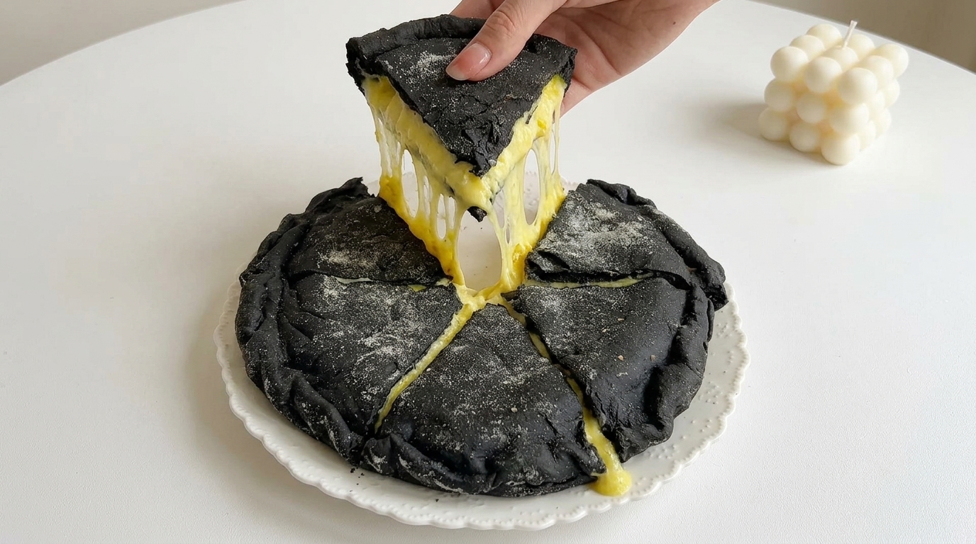 Schwarze Gold-Durian-Pizza
