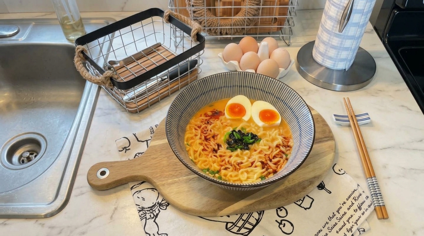 10-Minuten-Upgrade: Cremige Tonkotsu-Style Instant-Ramen