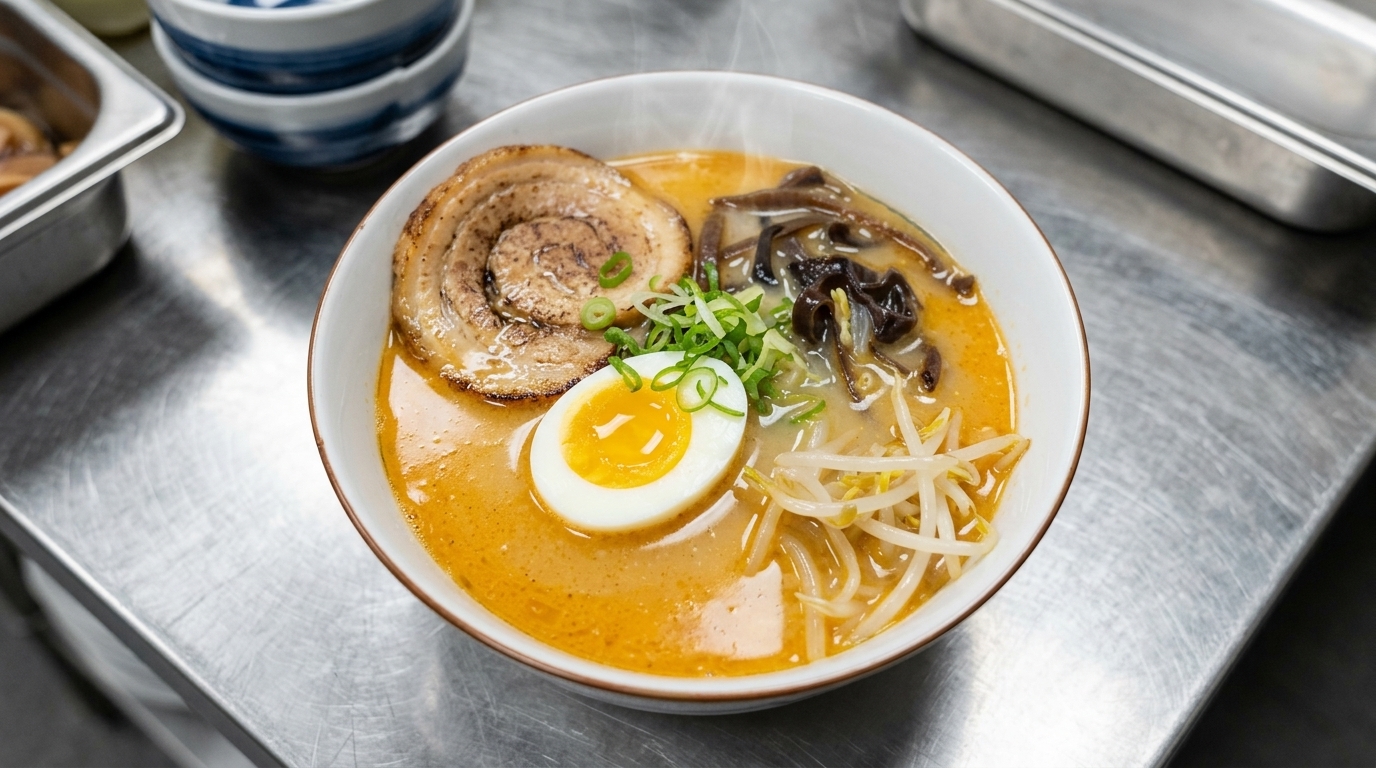 Japanische Tonkotsu Miso Ramen