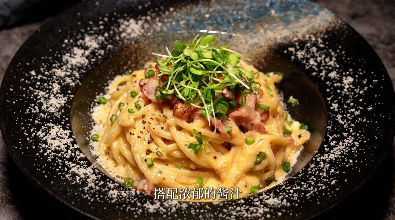 Cremige Spaghetti Carbonara mit knusprigem Speck