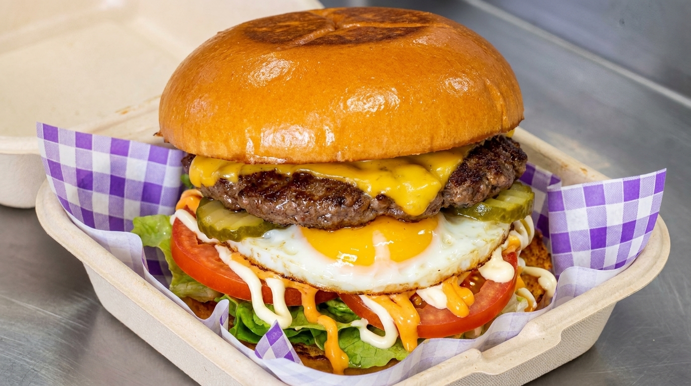 Der ultimative Smash Burger mit Spiegelei