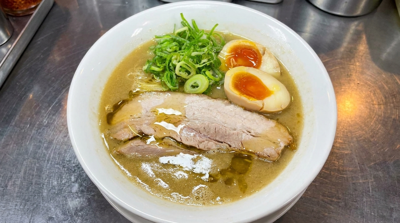 Authentische Japanische Tonkotsu Ramen – Rezept für cremige Schweinebrühe