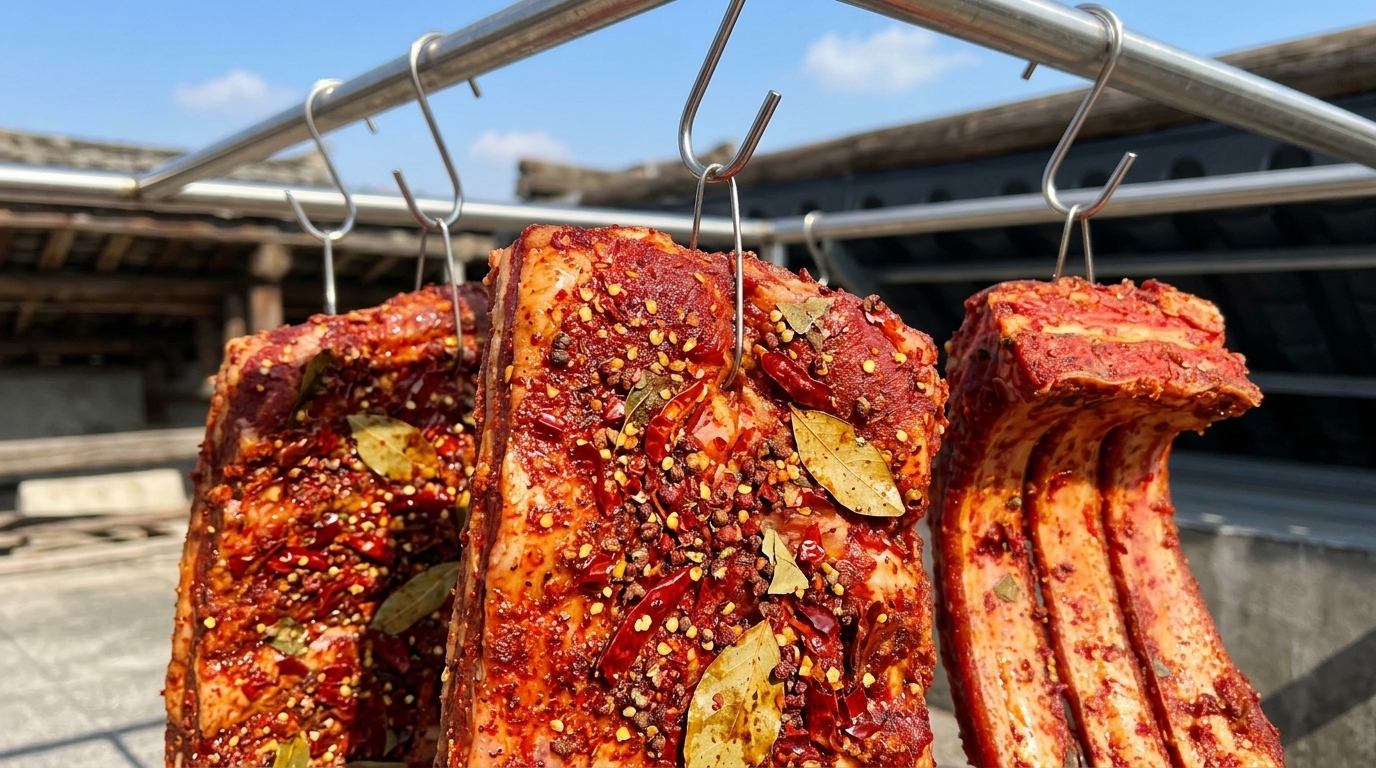 Traditionelle chinesische luftgetrocknete Schweinerippchen
