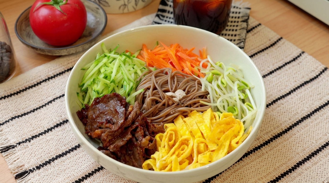 Kalorienarme Yuzu-Ponzu-Soba-Nudeln mit Rindfleisch