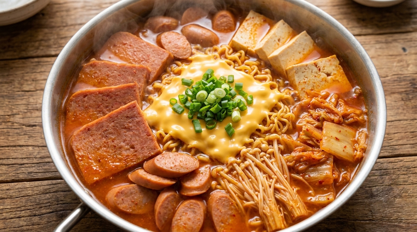 Klassischer Koreanischer Armeetopf (Budae Jjigae)