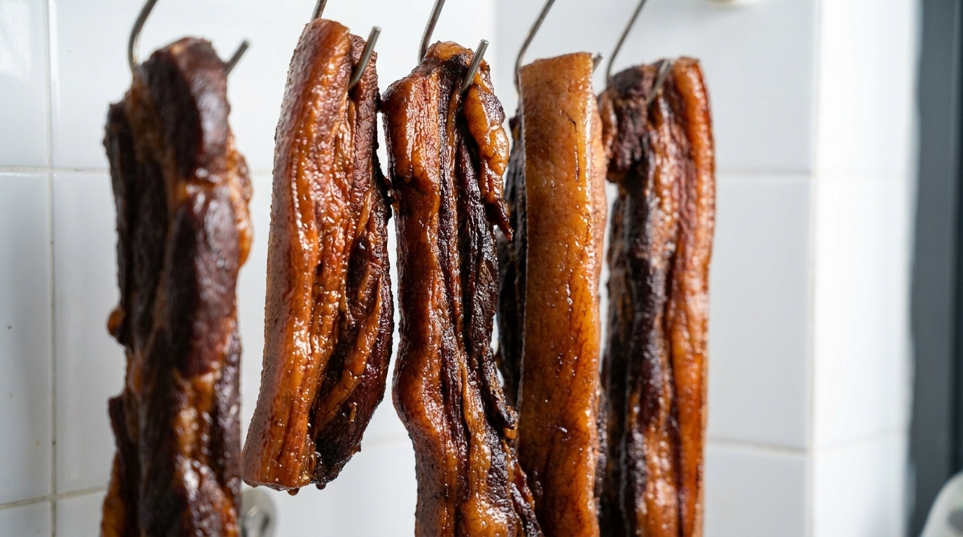 Traditioneller Sojasaucen-Schweinebauch (Jiangyou Rou)