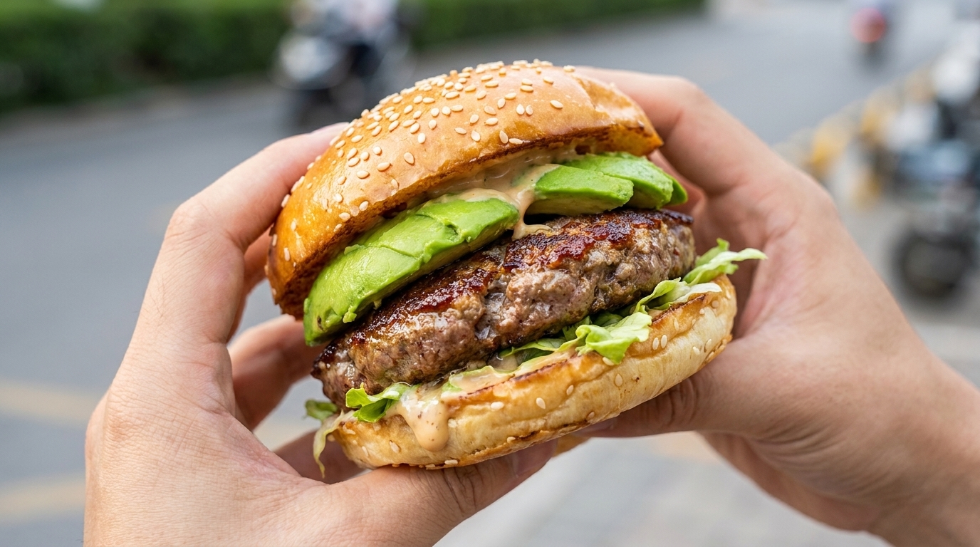 Gourmet Avocado-Beef-Burger