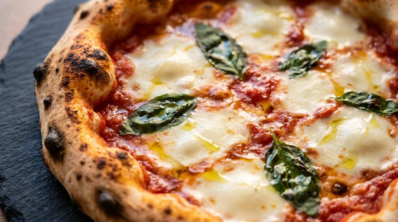 Klassische neapolitanische Margherita-Pizza