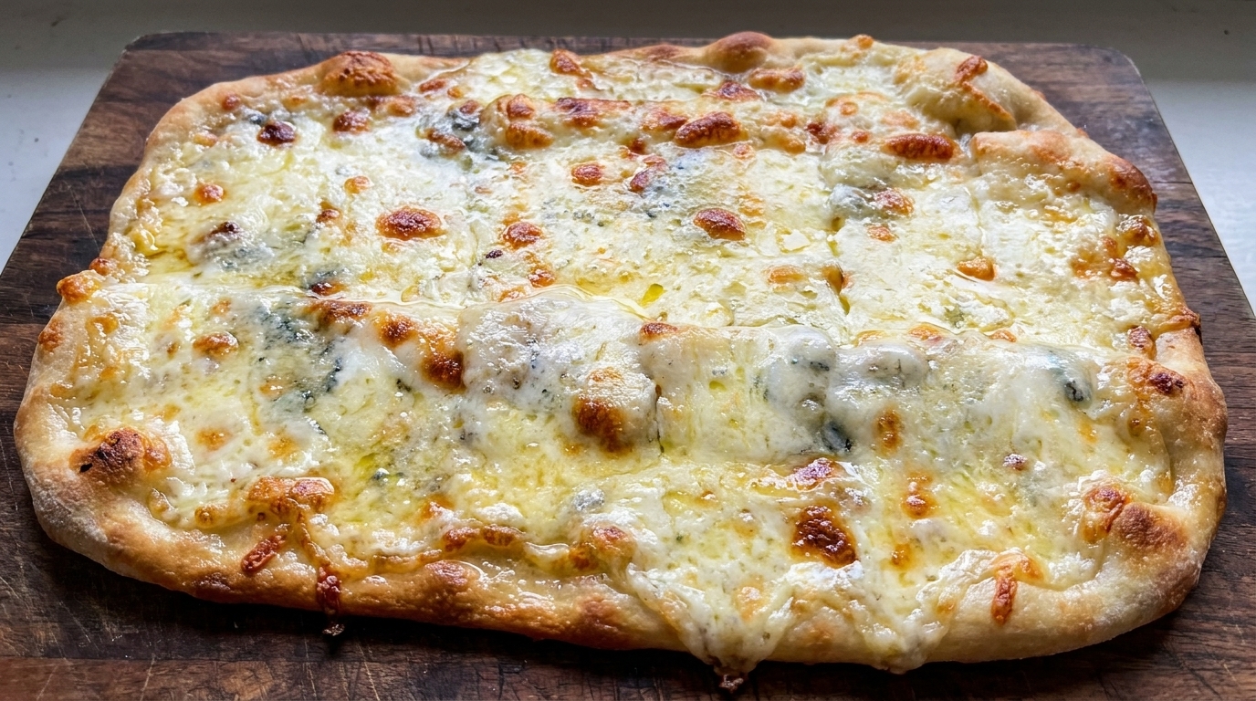 Hausgemachte Pizza Quattro Formaggi
