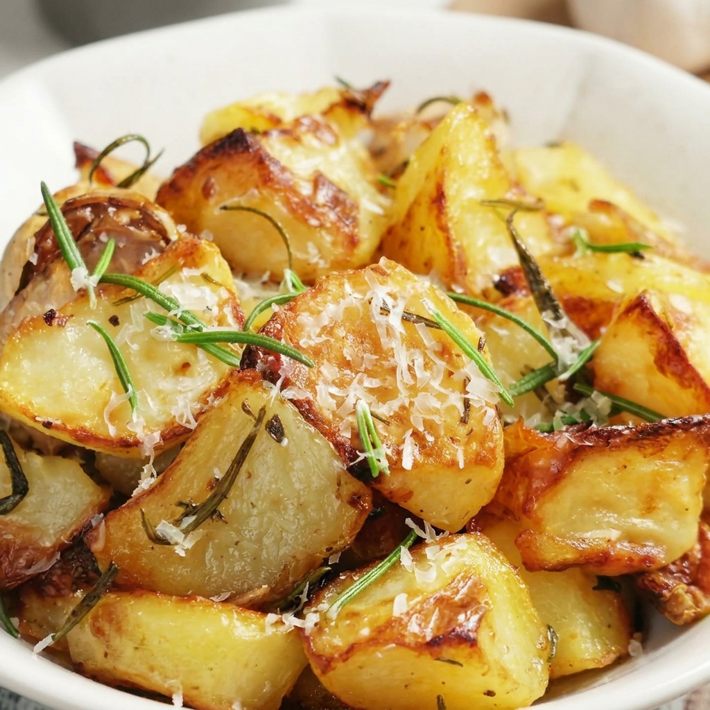 Kartoffelstücke in einem Metallsieb abgetropft.