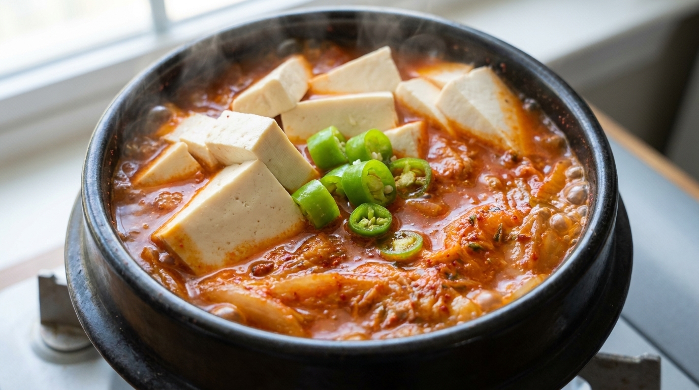 Herzhafter Thunfisch-Kimchi-Eintopf (Chamchi Kimchi-Jjigae)