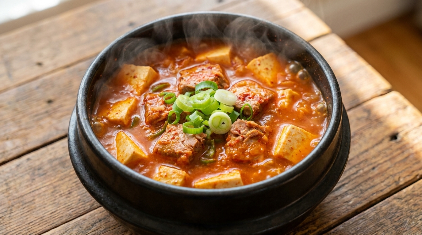 Kimchi-Eintopf mit Thunfisch (Chamchi Kimchi Jjigae)