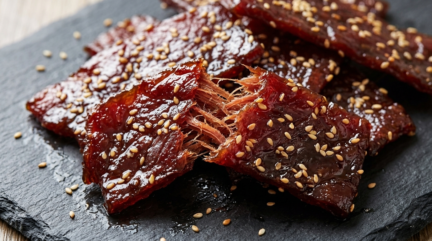 Hausgemachtes Schweine-Jerky – luftgetrocknet & handgezupft