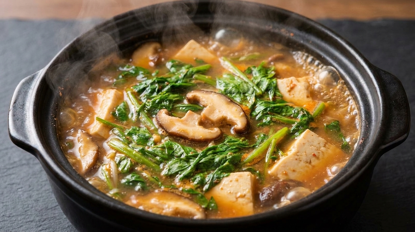 Koreanische Sojabohnenpaste-Suppe (Doenjang-jjigae)