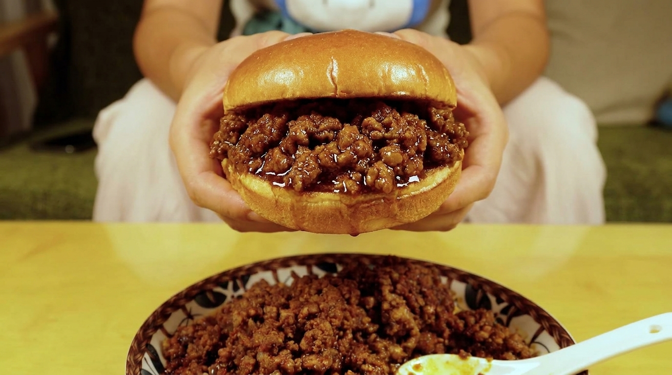 Klassischer Sloppy Joe Burger nach amerikanischer Art