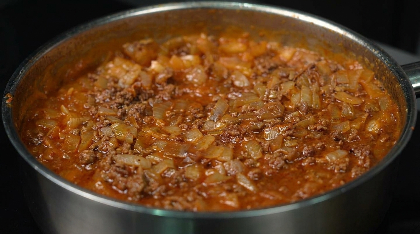 Reichhaltige und rauchige Chili-Rindfleischsauce
