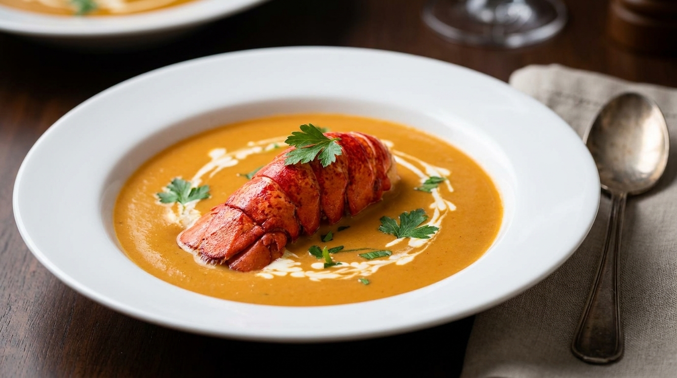 Klassische Französische Hummersuppe
