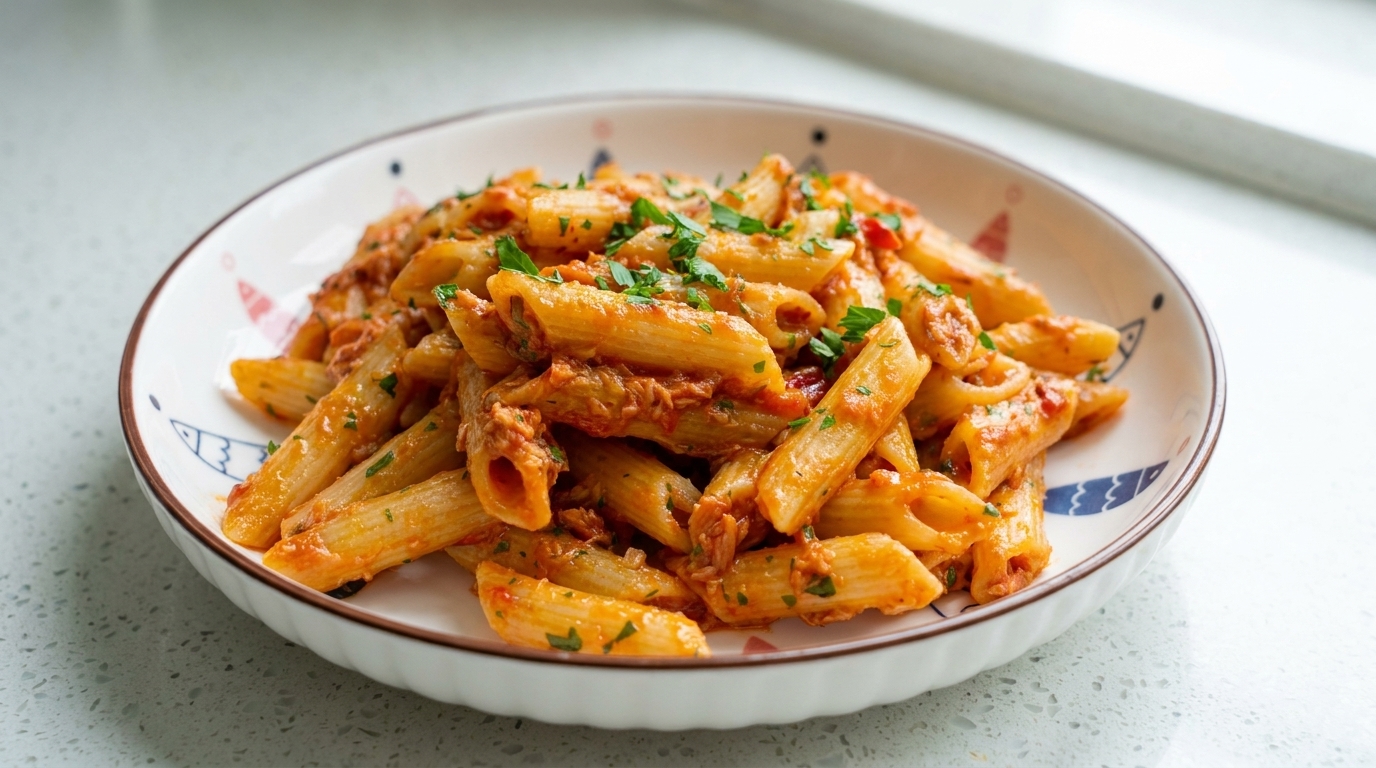 Pikante Thunfisch-Penne (Penne con Tonno)