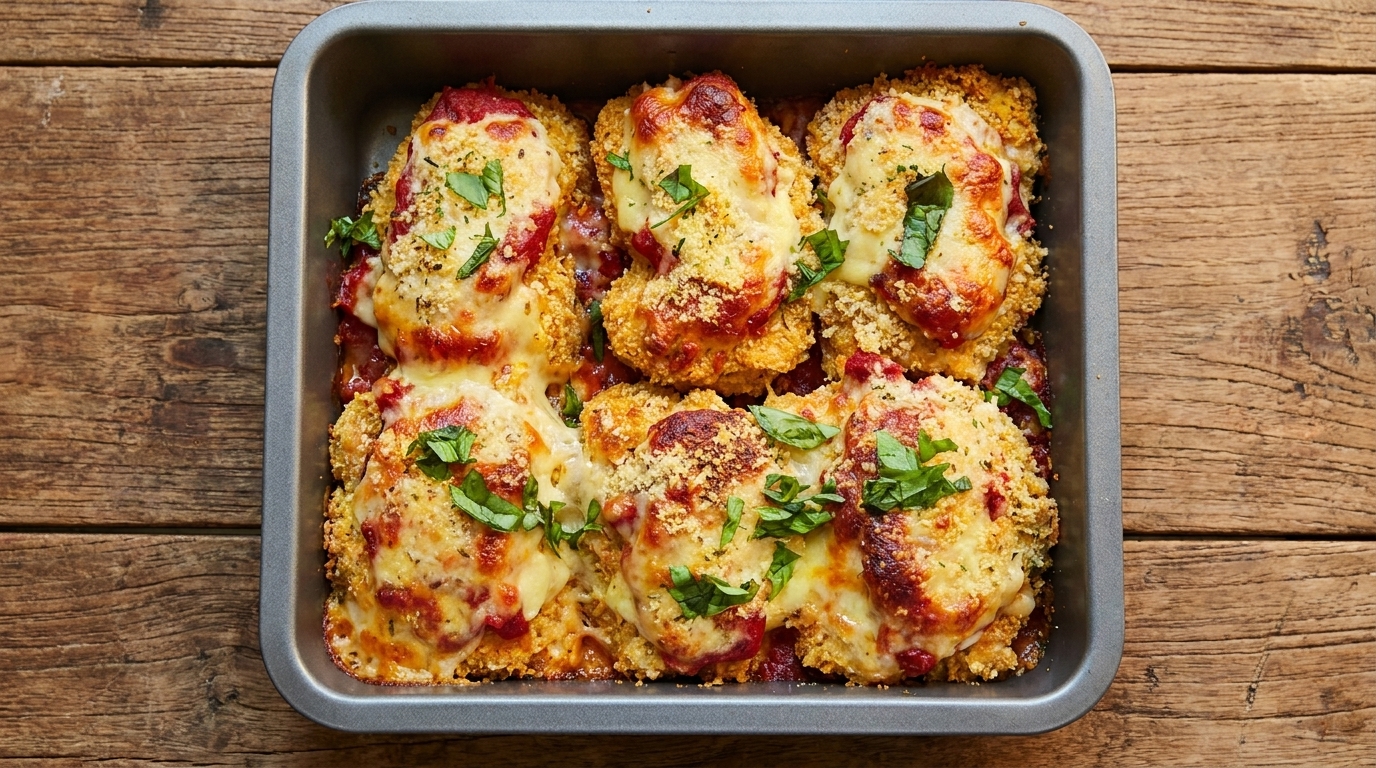 Knuspriges Parmesan-Hähnchen aus dem Ofen