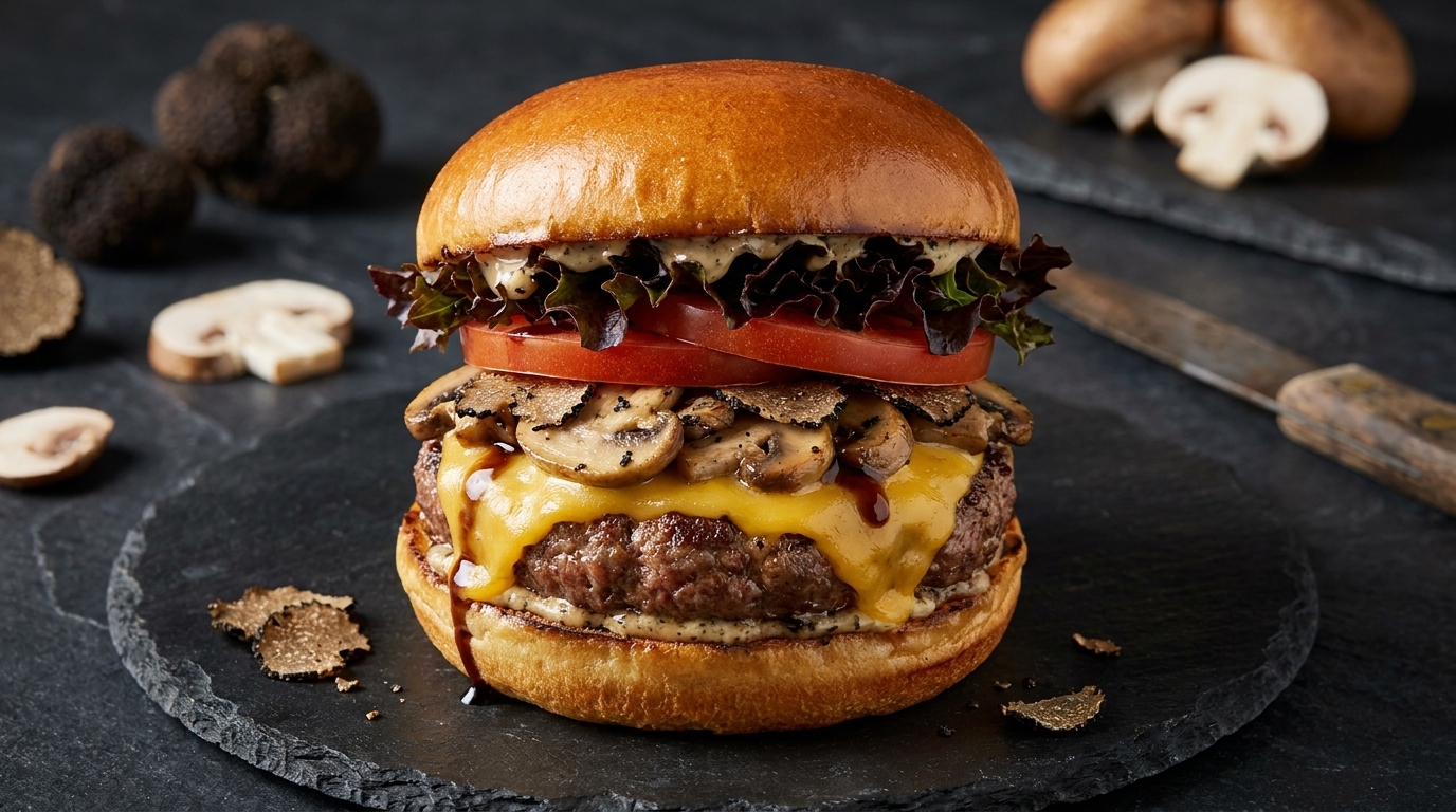 Gourmet Trüffel-Rindfleisch-Burger