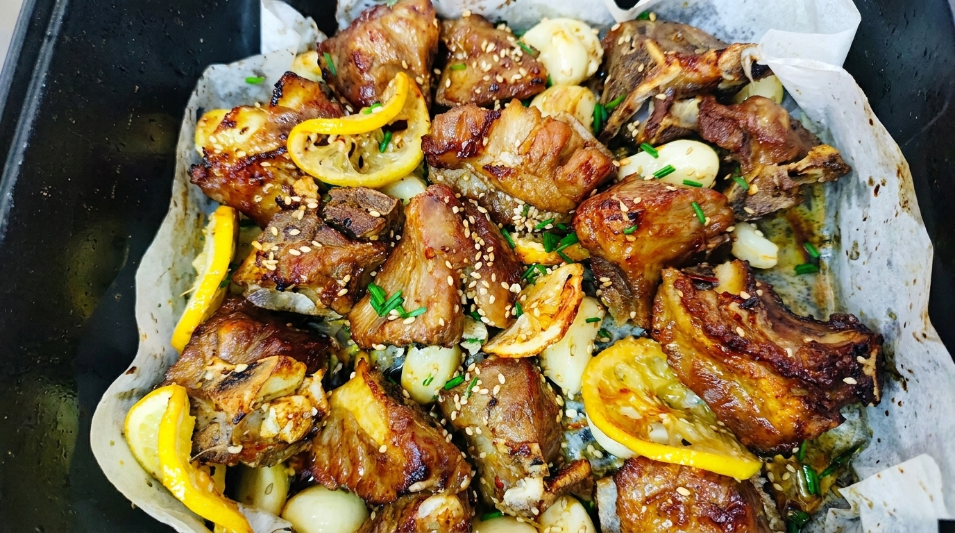 Knusprige Zitronen-Knoblauch-Rippchen