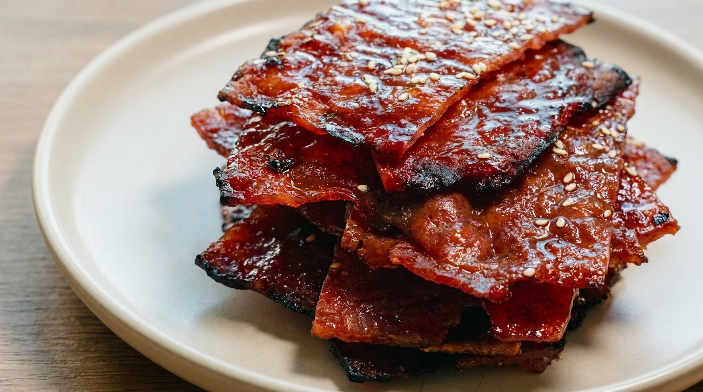 Hausgemachtes Schweinefleisch-Jerky nach Macau-Art (Bakkwa)