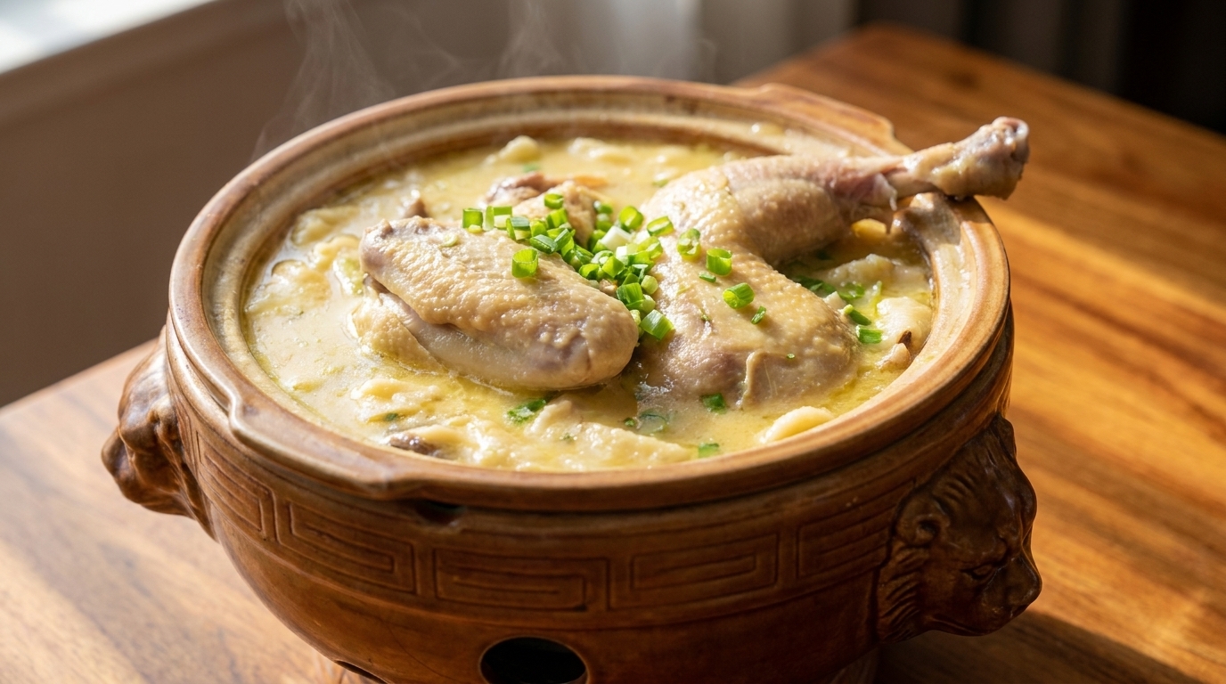 Hausgemachte Hühnersuppe mit Teigklößchen