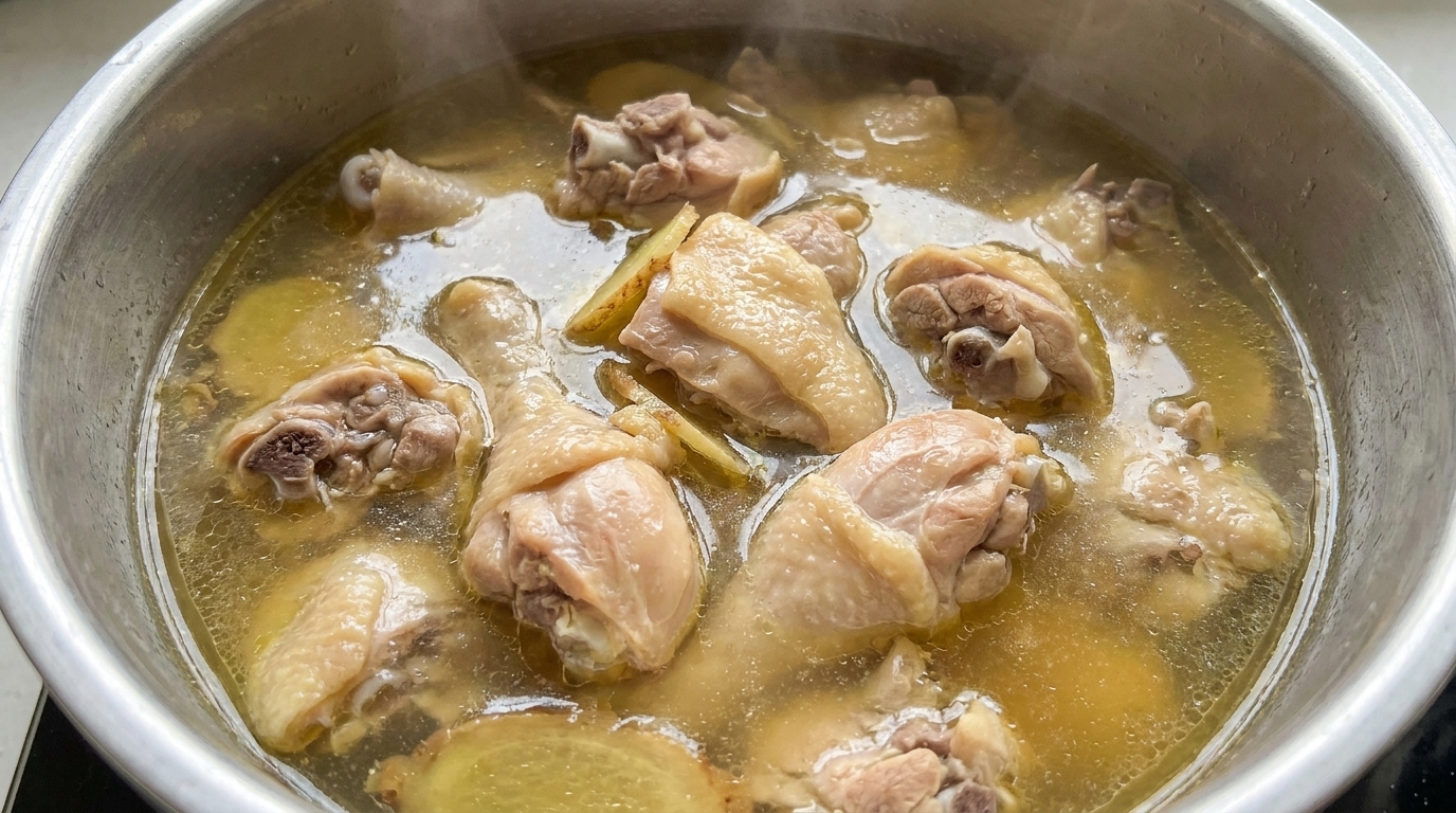 Aromatische Sand-Ingwer-Hühnersuppe