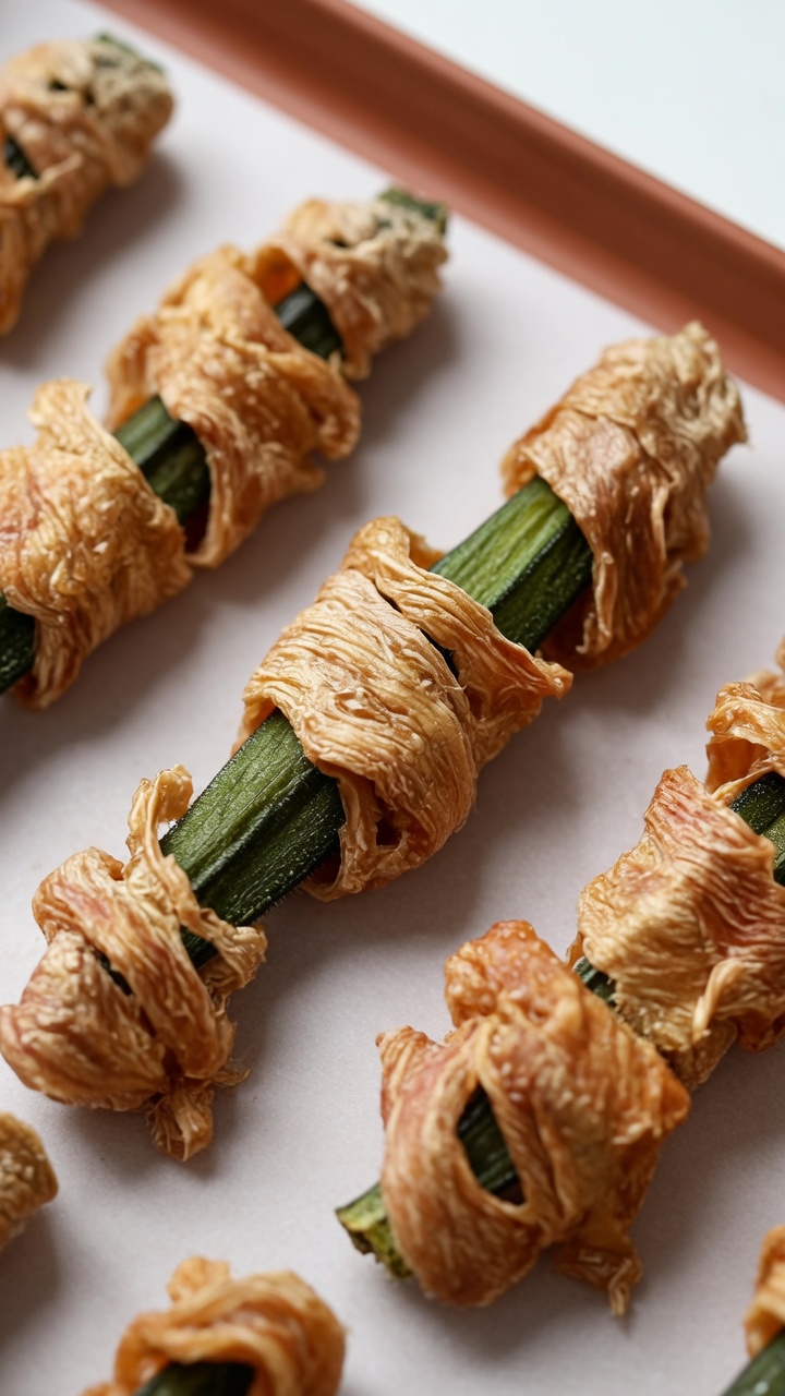 Selbstgemachte getrocknete Okra-Hähnchen-Wraps