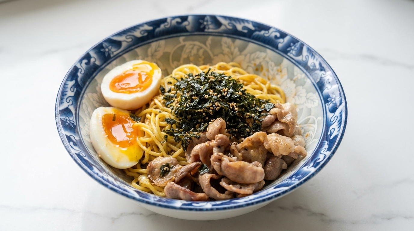 Japanische Abura Soba (Öl-Nudeln)