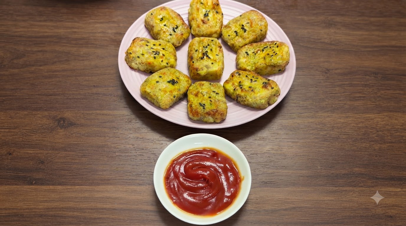 Ölfreie Hähnchen-Kartoffel-Patties