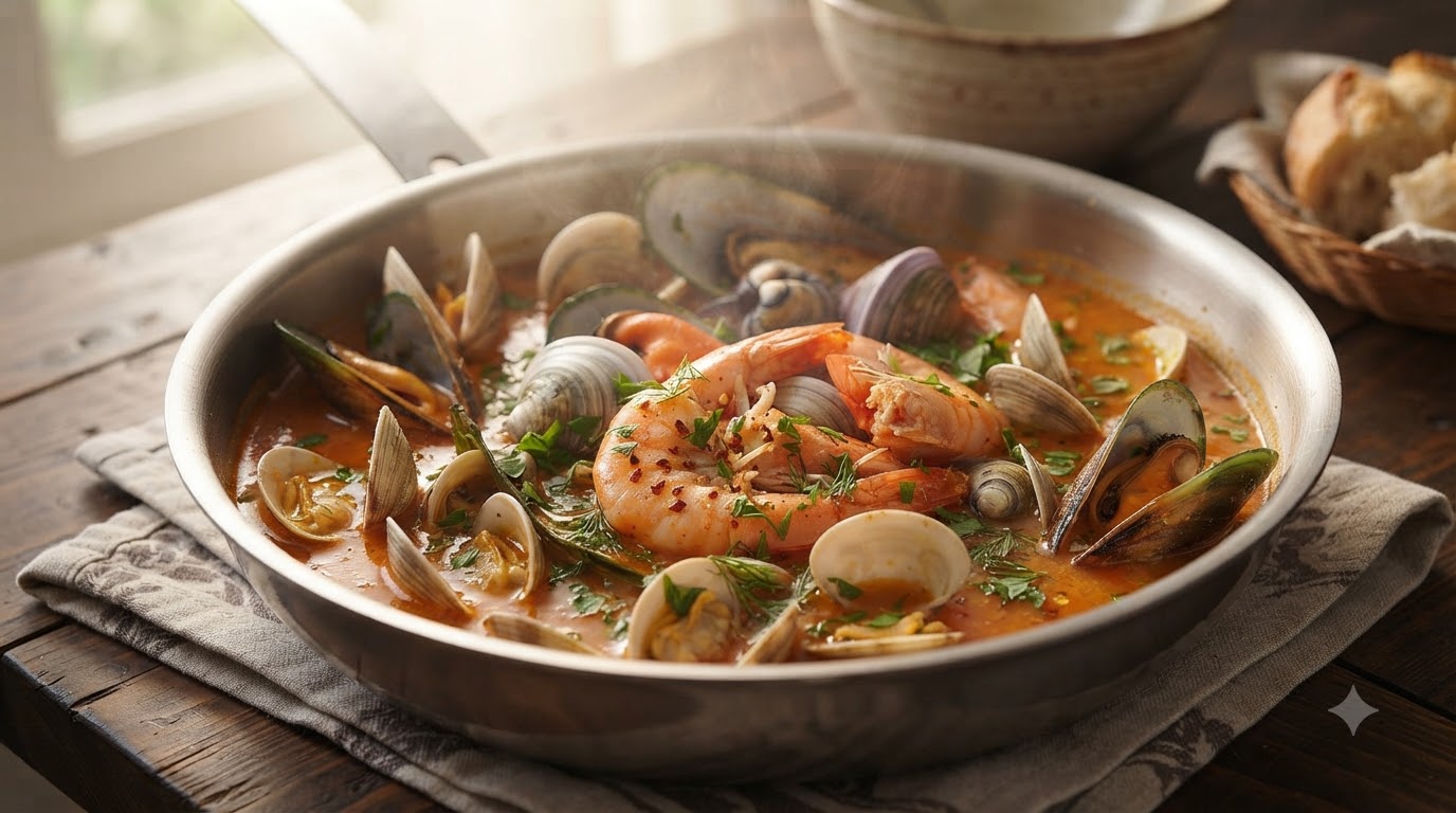 Mediterrane Meeresf-Suppe