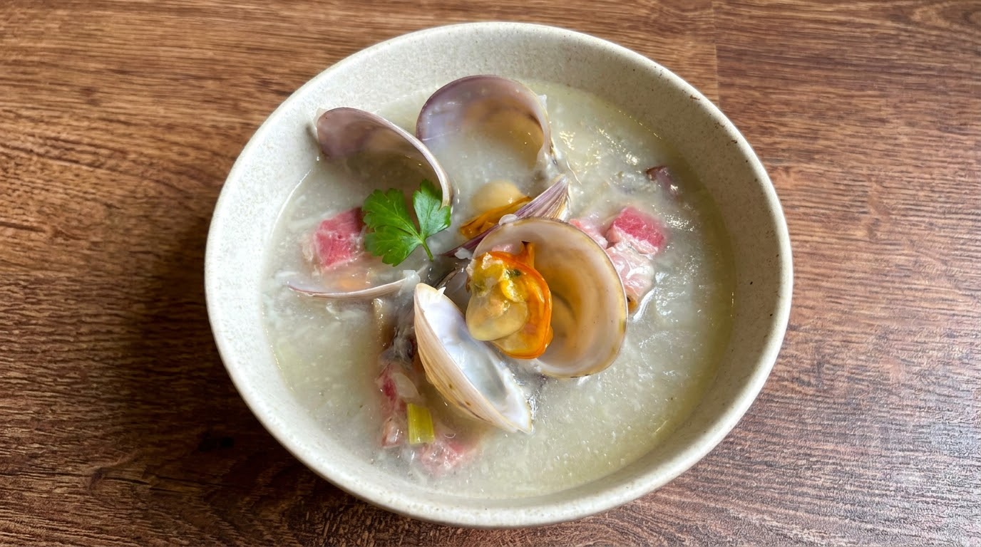 Gesunde Yamswurzel-Muschel-Chowder (Milchfrei & Kalorienarm)