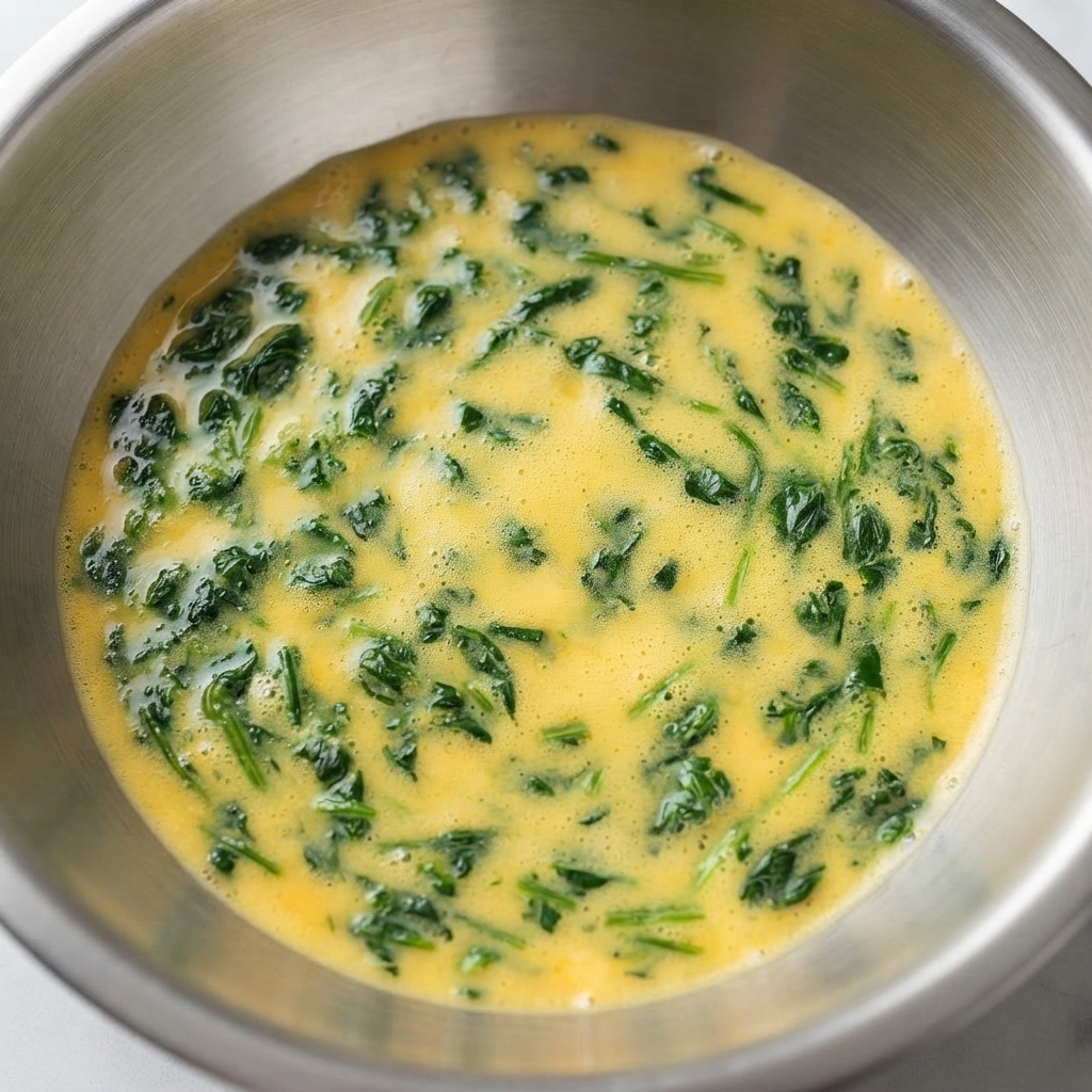 Smooth blended preserved egg and cheese sauce mixture inside the metal bowl.