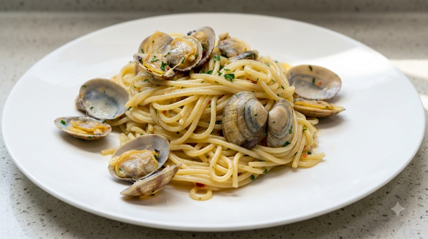 Authentische Spaghetti alle Vongole (Italienische Venusmuschel-Pasta)