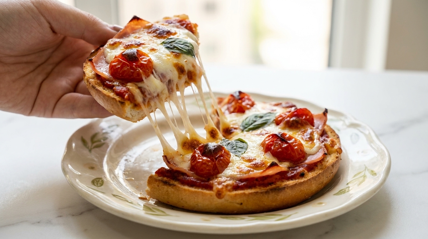 Air Fryer Schnelle Margherita Toast Pizza