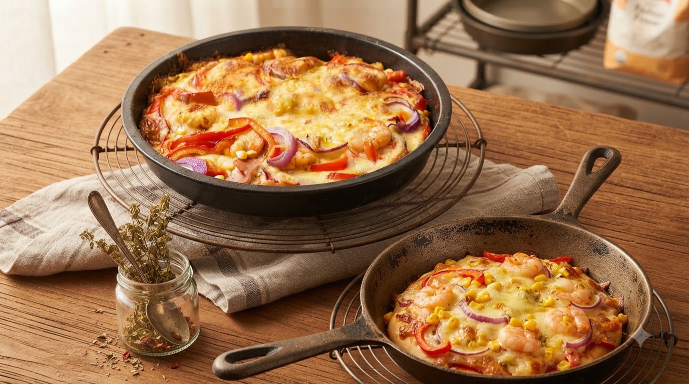 Hausgemachte Seafood Supreme Pizza