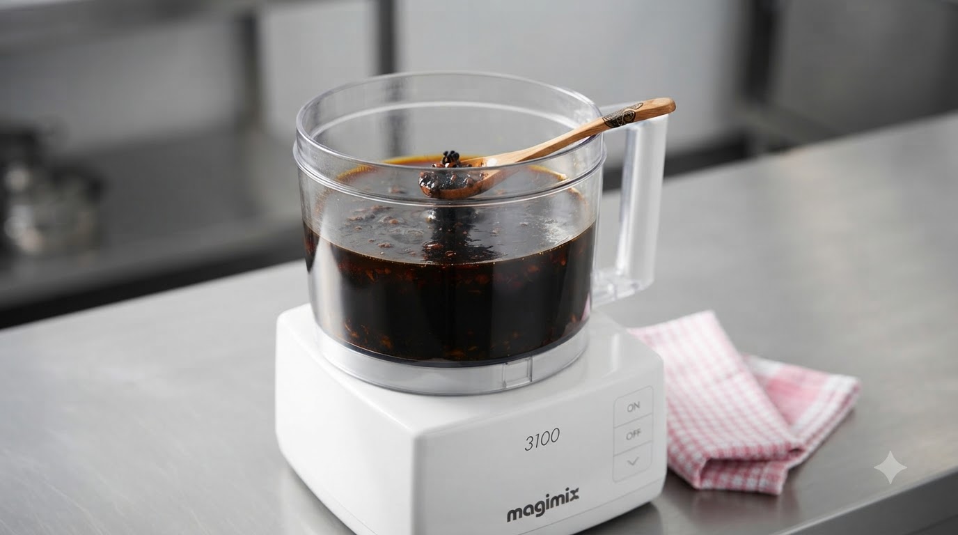 Authentisches japanisches schwarzes Knoblauchöl für Ramen (Mayu)