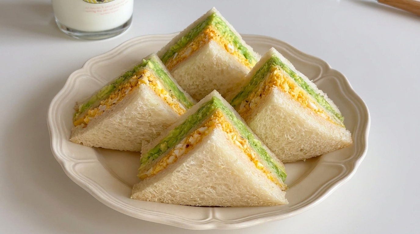 Cremiges Avocado-Eiersalat-Sandwich