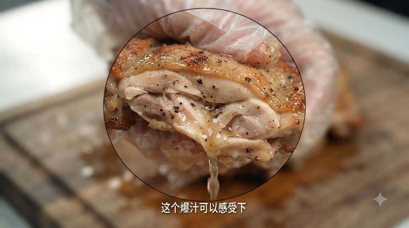 Saftige Hähnchenschenkel mit schwarzem Pfeffer