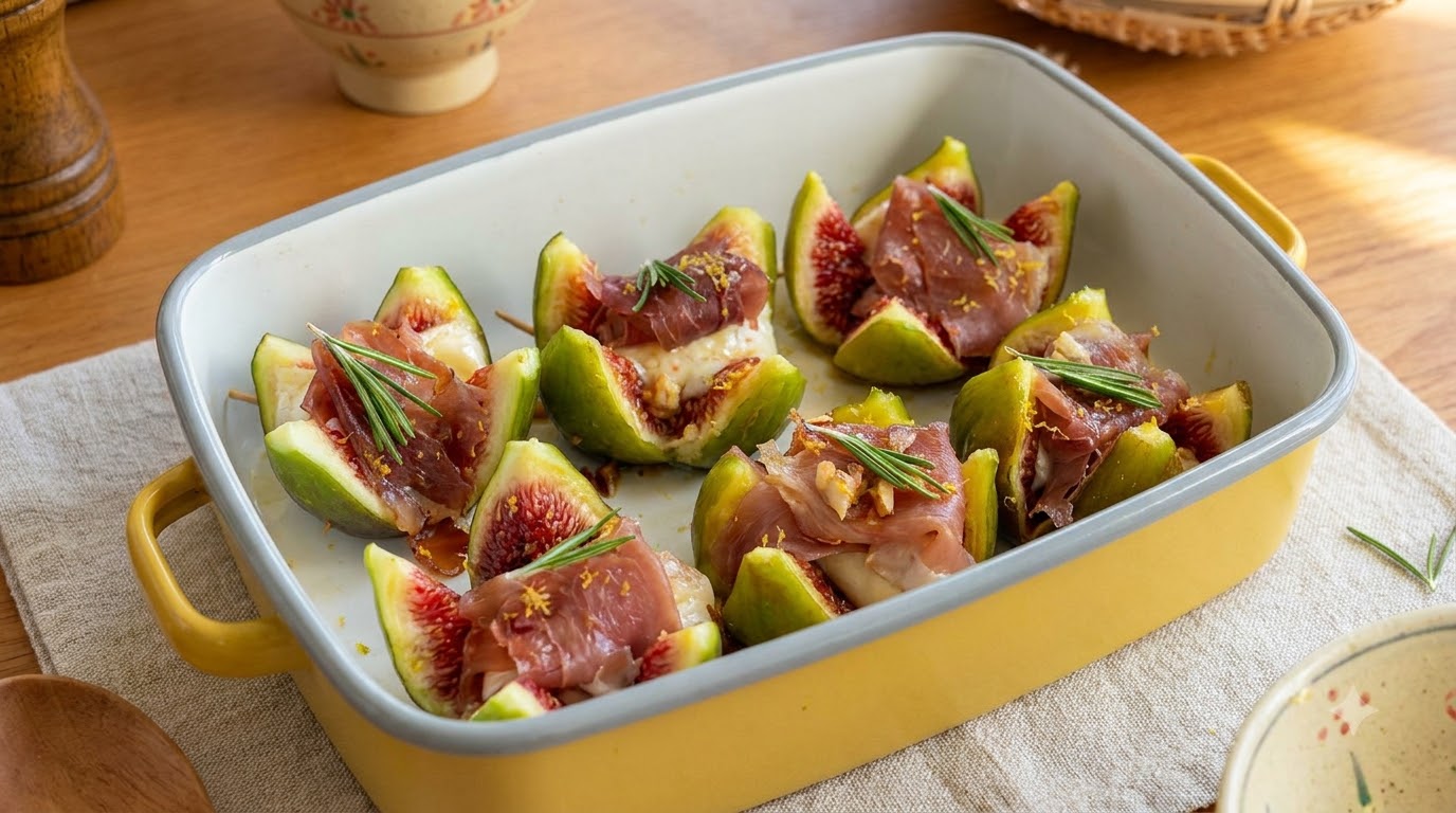 Gebackene Feigen mit Prosciutto und Brie