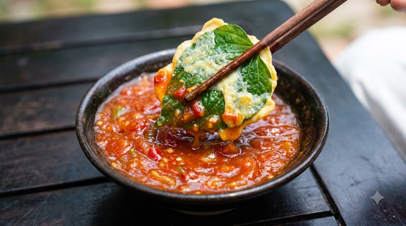 Shanxi Qingxu Zhan Pianzi mit würzigem Tomaten-Dip